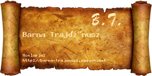 Barna Trajánusz névjegykártya