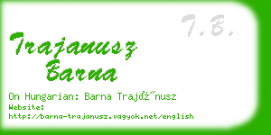trajanusz barna business card